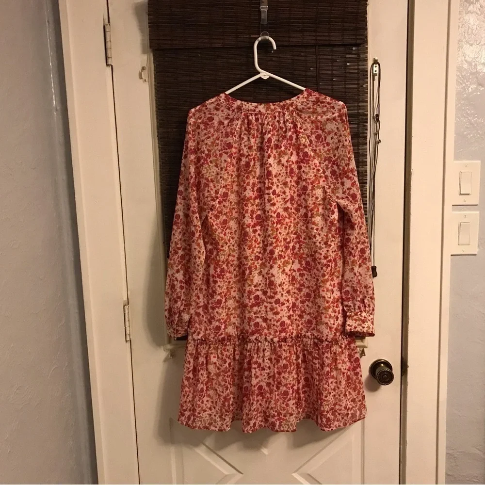J. Crew Pink Loose Fit Baby Doll Floral Dress